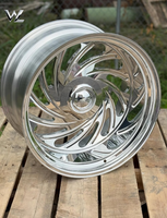 Nouvelles jantes Walle à cinq branches personnalisées de 20 à 28 pouces 6x139.7/6x135 en alliage d'aluminium forgé poli à lèvre profonde universelles 4 pièces