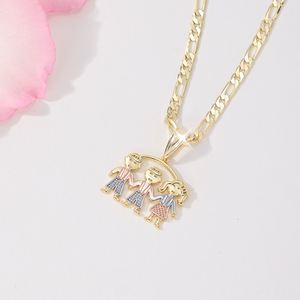 2025 <strong>Boys</strong> and Girls Shape Pendant <strong>Necklaces</strong> Women Brass Zircon <strong>Necklace</strong> Gold Plated Charm Jewelry <strong>Necklaces</strong> - Product Image 2
