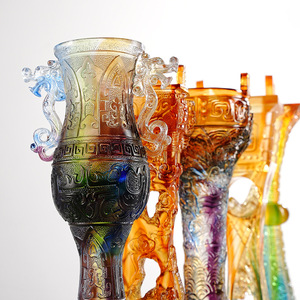Custom Glass <b>Trophy</b> <b>Engraved</b> With Logo For Corporate Awards Conference Gift - Product Image 4