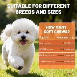 Suplemento Diario para Piel con Picazón, Salud Inmunológica, Alergias Estacionales, Probióticos, Bienestar de Mascotas, Nutrición, Masticables Blandos, Suplemento para Piel Sensible - Product Image 5