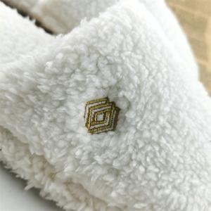 Pantoufles d'hôtel douces, broderie personnalisée, logo sur mesure, pantoufles de luxe pour hôtel <span class=keywords><strong>5</strong></span> étoiles - Product Image 6