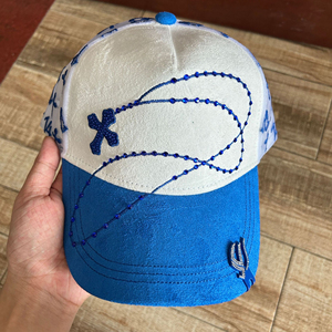 Gorra de béisbol de malla con visera curva 5, logotipo 3D bordado personalizado Exodo 14 JEY CEH, unisex, deportiva, con lazo, de alta calidad al por mayor - Product Image 2