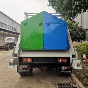 Truk pembuangan sampah Sinotruk HOWO, wadah muatan 8m3 lengan ayun, truk pembuangan sampah penggunaan Kota - Product Image 6