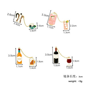 OEM/ODM personalizado japonés y coreano lindo aleación goteo aceite sombrero alfileres vino tinto cerveza café y jugo esmalte insignia - Product Image 4