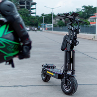 EE. UU. Almacén Scooters eléctricos FLJ Alta potencia 72V 10000W Velocidad máxima 100-120 km/h 14 pulgadas todoterreno Neumático Scooter