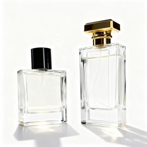 Botella de Vidrio Rectangular para Perfume con Pulverizador, 30/50 ml, Fabricante Yabeli, Pulverizador Cuadrado Vacío de Aluminio Plateado - Product Image 1