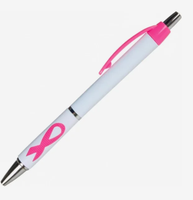 Stylos à bille personnalisés de qualité supérieure avec grip en ruban doux, blanc et rose, pour promotion, cadeaux, fournitures de bureau