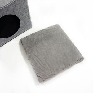 Benutzer definierte faltbare Katze Soft Cave Bett 2 in 1 Solid Colla psible <span class=keywords><strong>Cube</strong></span> Indoor Filz Cat <span class=keywords><strong>Dog</strong></span> House - Product Image 5