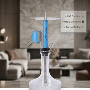 Botella de vidrio estilo <span class=keywords><strong>Jack</strong></span> alemán con base grande para hookah digital Storm Pole - Product Image 1