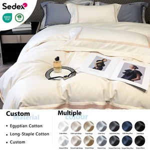 Juego de Sábanas de Algodón Blanco para Hotel, Colección de Hotel, Juego de Sábanas Queen con Funda de Almohada, 4 Piezas - Product Image 2