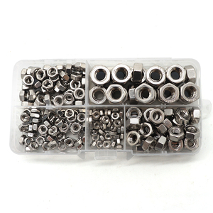 220 पीसी 304 स्टेनलेस स्टील मीट्रिक नट वर्गीकरण किट 5 आकार एम 3 एम 4 एम 5 एम 6 एम 8 स्टेनलेस स्टील नट्स - Product Image 3