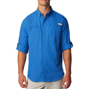 ملابس UPF 50 ، ملابس رجالي, ملابس رجالية للاستخدام خارج المنزل ، ملابس أداء الشمس ، قمصان المشي لمسافات طويلة ، أكمام طويلة ، قمصان صيد قطنية - Product Image 3