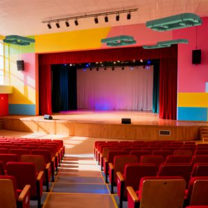 Plafonnier acoustique moderne ECOJAS sur mesure avec télécommande, couvercle en acrylique NRC 0.90 pour auditorium et salle de réunion - Product Image 3