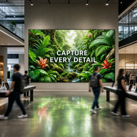 Écran LED COB à pas fin P1.87 pour mur intérieur, panneau de menu numérique 4K, 3840Hz sans scintillement pour restaurants, bars sportifs, salles d'exposition
