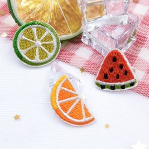 Custom Self Adhesive Computer Embroidery Simulation Fruit Coconut Kiwi Mangosteen Lemon Orange Patch for <b>Decoration</b> - Product Image 3