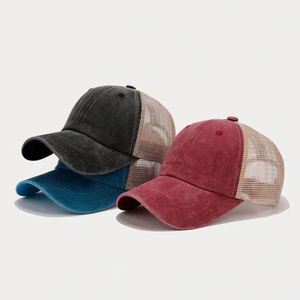 Summer New Arrival Vintage Faded Cotton Dad <b>Hat</b> Blank Sport <b>Hat</b> Baseball Cap With Mesh - Product Image 2