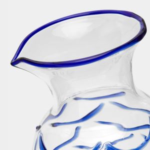 เหยือกน้ำแก้วใส่น้ำพร้อมหูจับปลาทำมือสก์ท็อปงานตามสั่ง - Product Image 2