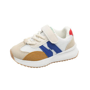 Chaussures de course pour enfants printemps-automne 2025, respirantes en maille, semelle TPR, blanc cassé/marron/rose, pour filles et garçons de 1 à 6 ans - Product Image 4