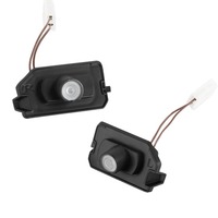 Pour Mercedes Benz A B C E S GLC GLB GLS EQC, 2 pièces, lampe de bienvenue avec logo de voiture, lumière de logo pour rétroviseur, éclairage d'ambiance pour voiture