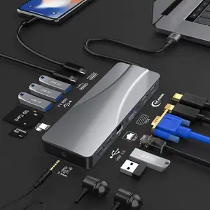 Custom OEM usb type-c hub type c docking station with hd-mi+usb3.0+pd power delivery charger usb-c to usb adapter for surfacepro