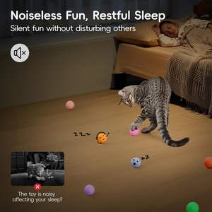 Toptan çeşitli renk Pet interaktif kedi cattoy oyuncak moda yeni yün keçe topu kedi oyuncaklar - Product Image 6