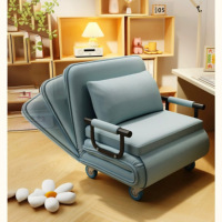 Sofá Cama Moderno Giratorio y Plegable con Tela Lavable Extraíble y Estructura Metálica para Dormitorio, Sala de Estar y Uso Hospitalario - Venta al por Mayor
