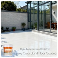 Revêtement de sol en époxy, peinture de sol auto-nivelante en époxy avec sable coloré / peinture de sol en époxy pour usage industriel intérieur et extérieur