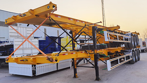 Véhicule <span class=keywords><strong>utilitaire</strong></span> à approvisionnement direct d'usine 3 essieux 20 pieds 40 pieds auto-chargeur châssis de remorque squelette conteneur <span class=keywords><strong>transport</strong></span> de remorque - Product Image 3
