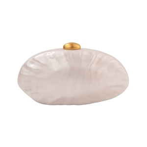 Sac de soirée élégant en acrylique pour femme avec fermeture métallique, pochette de mariage formelle, sac à main de cocktail avec chaîne détachable - Product Image 2