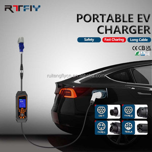 RTFLY IP67 Portable AC Car <b>Charging</b> <b>Cable</b> Station 2.8kW 3.5kW 7kW Multiple Power Plug Adapters New Condition Type 2 R - Product Image 1