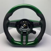 Volant sport en cuir suédé personnalisé sans palettes de changement de vitesse pour Porsche Panamera Cayenne Macan Taycan 911 918 Intérieur