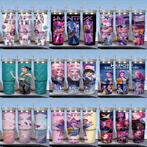 USA kho 30oz đôi tường Kpop Thợ Săn Quỷ merch UV Anime thép không gỉ Tumblers Hộp quà tặng - Product Image 1