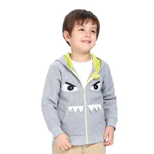 Sweat à capuche avec design personnalisé pour enfants garçons sweats à capuche zippés en polaire pour garçons veste polaire d'extérieur avec broderie bébé garçon