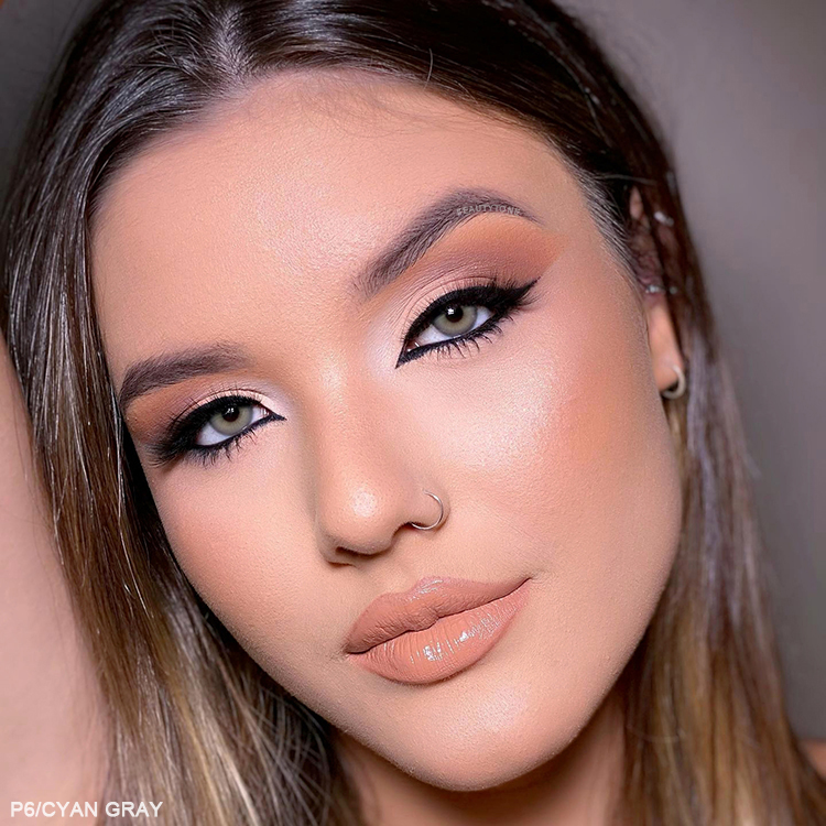 BeautyTone Pixie Cyan Gray, оптовая продажа, дешевая цена, высокое качество, макияж глаз, 1 год, натуральные контактные линзы