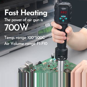 Pistola de Aire Caliente Micro YIHUA 8858IV de 700W con Temperatura Ajustable °C/°F, Estación de Soldadura y Retrabajo, Pistola de Calor Digital LCD para Soldar BGA IC - Product Image 2