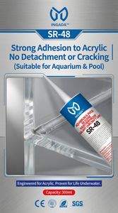Scellant silicone SR-48 pour aquariums et piscines, résistant aux intempéries, faible pollution, faible odeur, faible émission de COV, flexible, durable, faible rétrécissement - Product Image 3