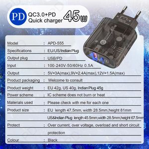 Adaptadores <span class=keywords><strong>de</strong></span> cargador <span class=keywords><strong>de</strong></span> doble puerto <span class=keywords><strong>de</strong></span> 45W para cargador iphone <span class=keywords><strong>20W</strong></span> Pd cargador <span class=keywords><strong>Apple</strong></span> cargadores <span class=keywords><strong>de</strong></span> iPhone 15 Oplader - Product Image 6