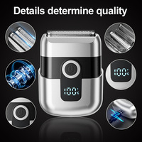 Mini rasoir électrique transfrontalier à mouvement alternatif, recharge rapide, portable pour voiture, tondeuse à barbe pour homme, usage domestique, LED