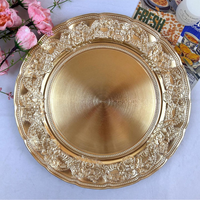 Plateau rond en plastique de style européen, assiette à dîner, export, mariage, fête, artisanat, plateau à fruits décoratif