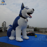 Ballon gonflable de chien de Husky de modèle animal géant durable extérieur de vente d'usine de la Chine
