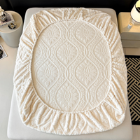 Protège-matelas personnalisé en taffetas d'hiver, tout compris, épaissi et chaud, en velours corail et flanelle de lait