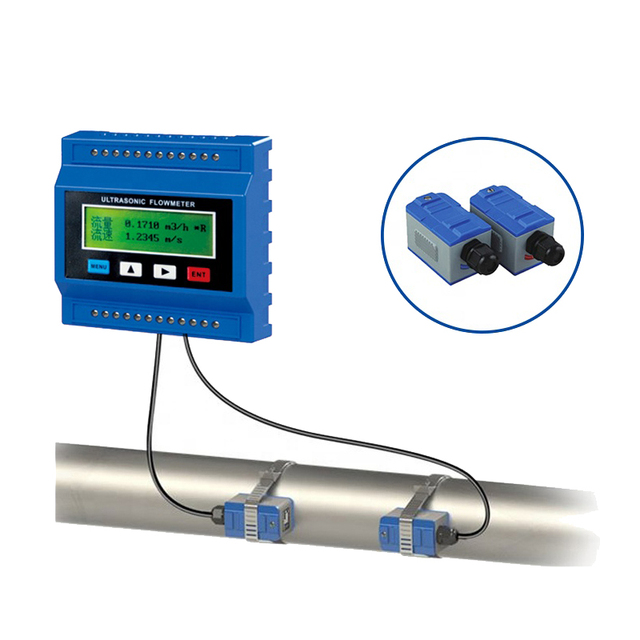 Ultrasonic Digital Water Meter Smart Water Flow Meter  Clamp Type Ultrasonic Flow Meter Digital Chemical Liquid Wall Mounted