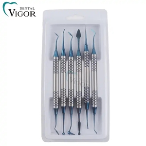 Kit di 6 Spatole per Composito Dentale, Strumenti per Riempimento in Resina con Testa Rivestita in Titanio o Oro - Product Image 4