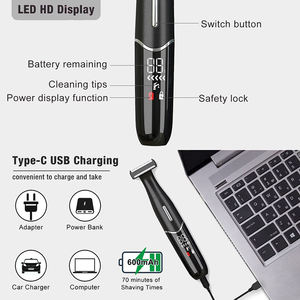 Recortadora Eléctrica Recargable Portátil para Hombre, para <span class=keywords><strong>Nariz</strong></span>, <span class=keywords><strong>Orejas</strong></span>, Vello Corporal, Recorte Indoloro de <span class=keywords><strong>Patillas</strong></span>, Cejas <span class=keywords><strong>y</strong></span> Barba, Cortadora de Plástico RV - Product Image 4