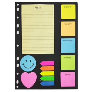 Bloc-notes adhésifs imprimés <span class=keywords><strong>Smiley</strong></span>, adhésif puissant, pour la planification hebdomadaire, les rappels quotidiens, l'organisation des classeurs - Product Image 3