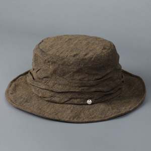 Nouvel Arrivage Chapeau Bob Unisexe Vintage en Lin de Haute Qualité, Protection Solaire Extérieure, à Calotte Plate et Nœud Tendance - Product Image 1