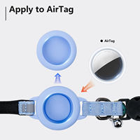 Collier pour chien avec AirTag intégré, réglable, avec clochette, pour la promenade en extérieur, accessoires pour chiots
