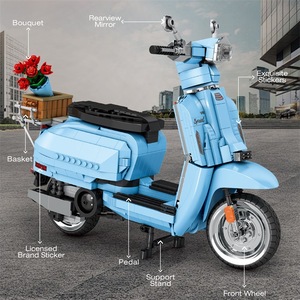 Reobrix11037 Lambretta V200, Bloques de Construcción de Motocicleta, Modelo de Rompecabezas, Personalización Personalizada, Juego de Bloques de Construcción MOC 11037 11037 - Product Image 4