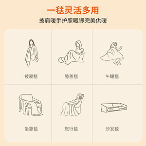 Electric Heated <b>Blanket</b> Shawl Battery Powered Touch Control PTC Heating Coral Fleece <b>Warm</b> Cape For Cold Weather - Product Image 3