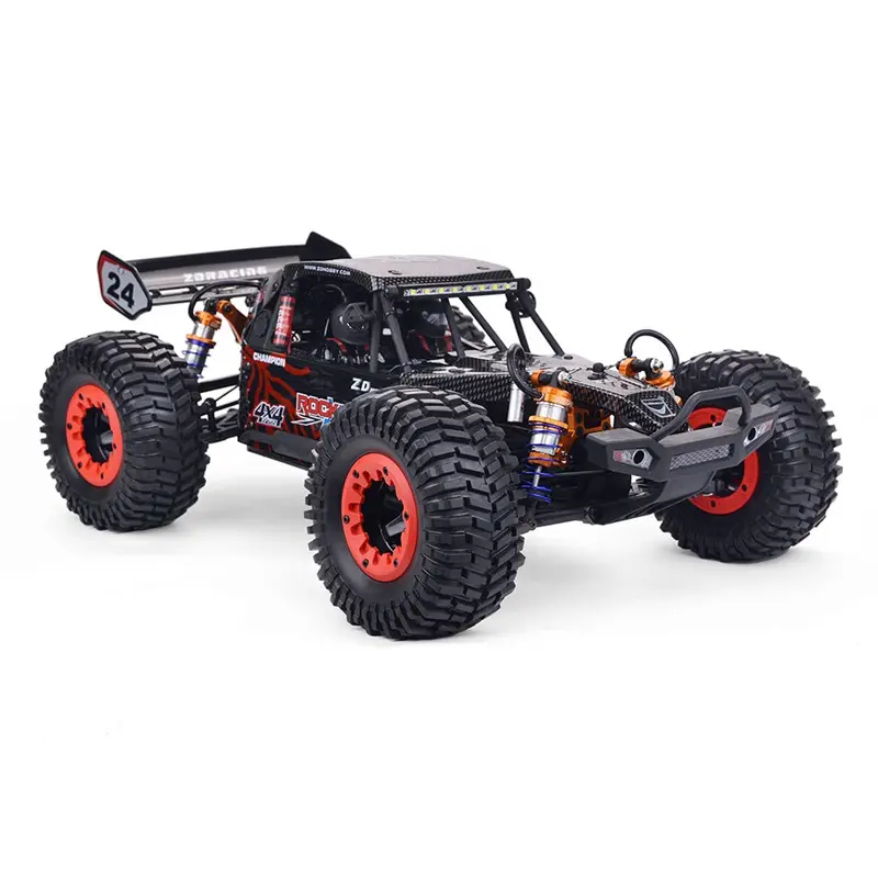 1/10 4wd 2.4g caminhão no deserto, brushless zd racing rocket dbx 10 rc carro alta velocidade fora da estrada veículo 80 km/h w/swing 3s bateria